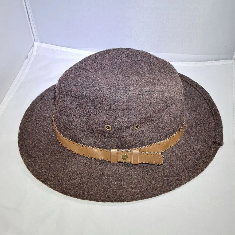 Stetson Safari Fedora Hat‎ Mens Wool Blend Brown Breathable Outdoor